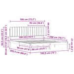 Casa si Gradina - Mobilier - Paturi si accesorii - Paturi - Cadru de pat cu tablie tapitata Gri deschis 180 x 200 cm - Infinity.ro