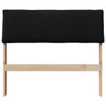 Casa si Gradina - Mobilier - Paturi si accesorii - Accesorii paturi - Tablie de pat tapitata Negru 90 cm Lemn de pin masiv - Infinity.ro