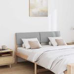 Casa si Gradina - Mobilier - Paturi si accesorii - Accesorii paturi - Tablie de pat tapitata Gri deschis 140 cm Lemn de pin masiv - Infinity.ro