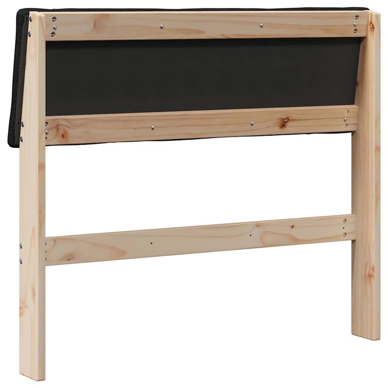 Casa si Gradina - Mobilier - Paturi si accesorii - Accesorii paturi - Tablie de pat tapitata Negru 90 cm Lemn de pin masiv - Infinity.ro