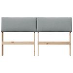 Casa si Gradina - Mobilier - Paturi si accesorii - Accesorii paturi - Tablie de pat tapitata Gri deschis 140 cm Lemn de pin masiv - Infinity.ro