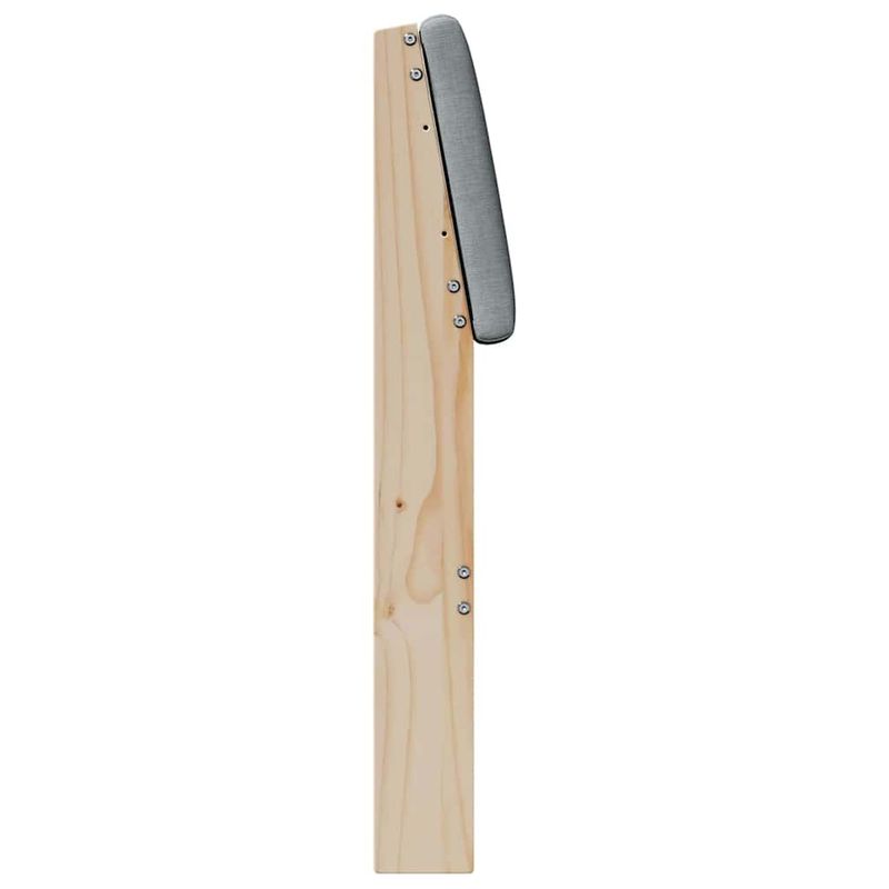 Casa si Gradina - Mobilier - Paturi si accesorii - Accesorii paturi - Tablie de pat tapitata Gri deschis 140 cm Lemn de pin masiv - Infinity.ro