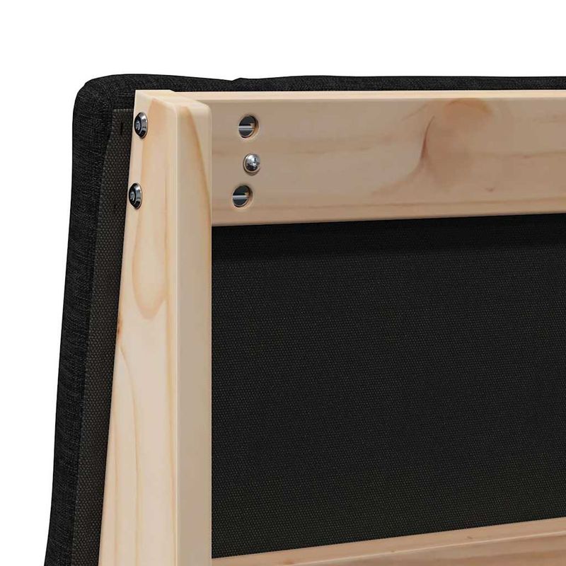 Casa si Gradina - Mobilier - Paturi si accesorii - Accesorii paturi - Tablie de pat tapitata Negru 90 cm Lemn de pin masiv - Infinity.ro