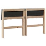 Casa si Gradina - Mobilier - Paturi si accesorii - Accesorii paturi - Tablie de pat tapitata Gri deschis 140 cm Lemn de pin masiv - Infinity.ro