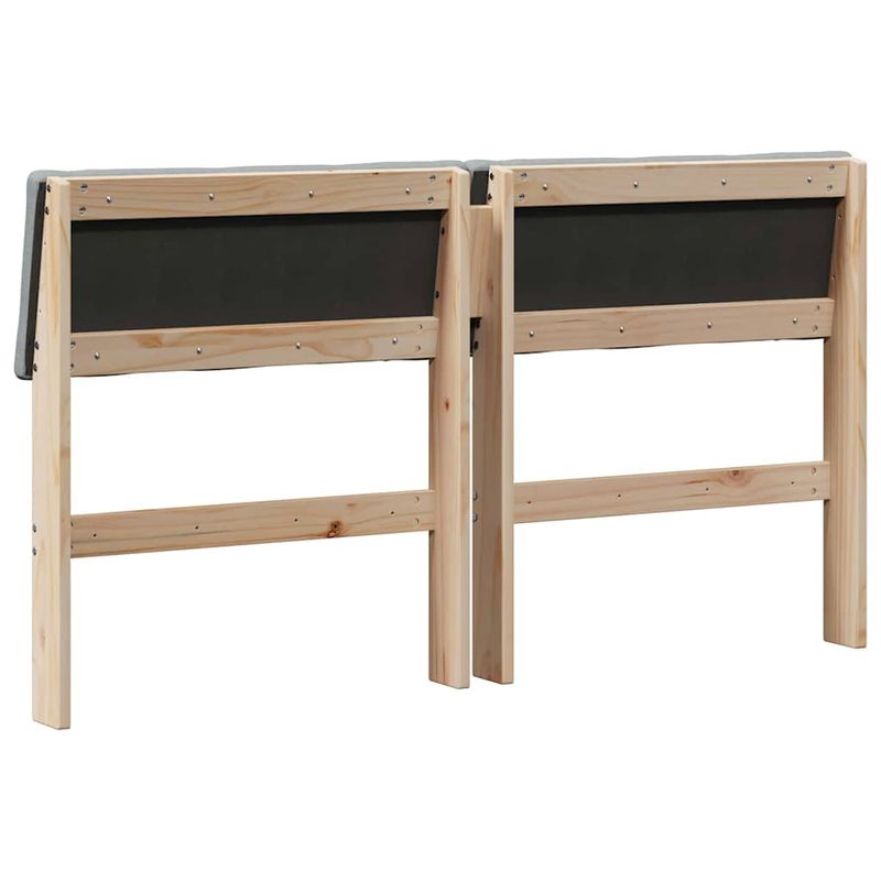 Casa si Gradina - Mobilier - Paturi si accesorii - Accesorii paturi - Tablie de pat tapitata Gri deschis 140 cm Lemn de pin masiv - Infinity.ro