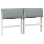 Casa si Gradina - Mobilier - Paturi si accesorii - Accesorii paturi - Tablie de pat tapitata Gri deschis 150 cm Lemn de pin masiv - Infinity.ro