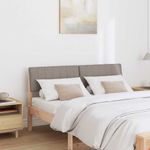 Casa si Gradina - Mobilier - Paturi si accesorii - Accesorii paturi - Tablie de pat tapitata Gri taupe 135 cm Lemn de pin masiv - Infinity.ro