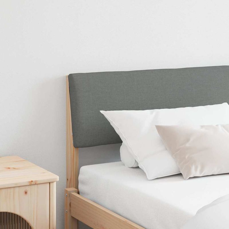 Casa si Gradina - Mobilier - Paturi si accesorii - Accesorii paturi - Tablie de pat tapitata Gri inchis 200 cm Lemn de pin masiv - Infinity.ro