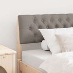 Casa si Gradina - Mobilier - Paturi si accesorii - Accesorii paturi - Tablie de pat tapitata Gri taupe 100 cm Lemn de pin masiv - Infinity.ro