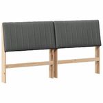 Casa si Gradina - Mobilier - Paturi si accesorii - Accesorii paturi - Tablie de pat tapitata Gri inchis 180 cm Lemn de pin masiv - Infinity.ro