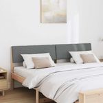 Casa si Gradina - Mobilier - Paturi si accesorii - Accesorii paturi - Tablie de pat tapitata Gri inchis 200 cm Lemn de pin masiv - Infinity.ro
