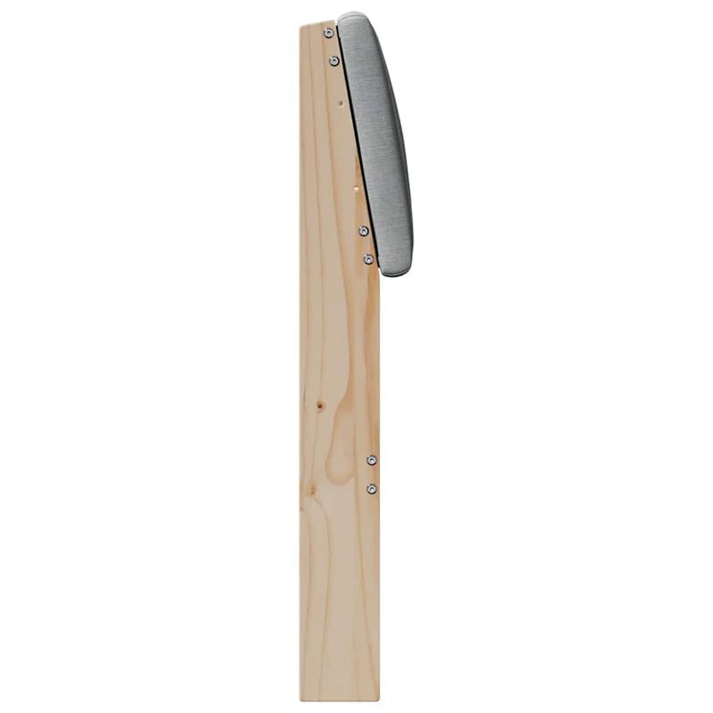 Casa si Gradina - Mobilier - Paturi si accesorii - Accesorii paturi - Tablie de pat tapitata Gri deschis 140 cm Lemn de pin masiv - Infinity.ro