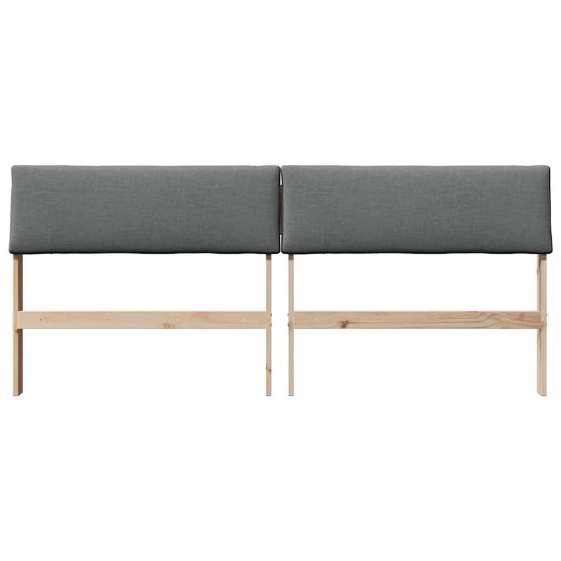 Casa si Gradina - Mobilier - Paturi si accesorii - Accesorii paturi - Tablie de pat tapitata Gri inchis 200 cm Lemn de pin masiv - Infinity.ro