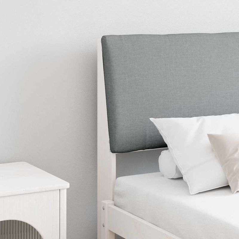 Casa si Gradina - Mobilier - Paturi si accesorii - Accesorii paturi - Tablie de pat tapitata Gri deschis 180 cm Lemn de pin masiv - Infinity.ro