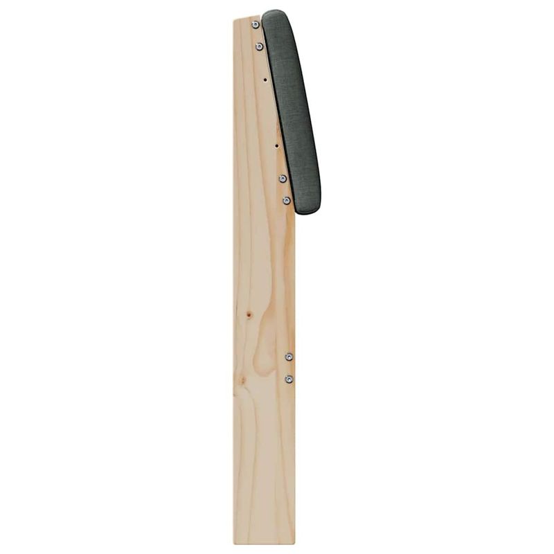 Casa si Gradina - Mobilier - Paturi si accesorii - Accesorii paturi - Tablie de pat tapitata Gri inchis 200 cm Lemn de pin masiv - Infinity.ro