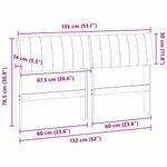 Casa si Gradina - Mobilier - Paturi si accesorii - Accesorii paturi - Tablie de pat tapitata Gri taupe 135 cm Lemn de pin masiv - Infinity.ro