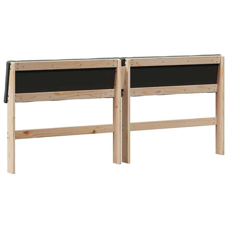Casa si Gradina - Mobilier - Paturi si accesorii - Accesorii paturi - Tablie de pat tapitata Gri inchis 200 cm Lemn de pin masiv - Infinity.ro