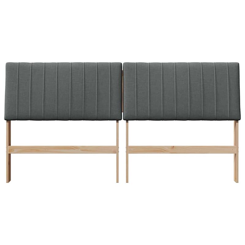 Casa si Gradina - Mobilier - Paturi si accesorii - Accesorii paturi - Tablie de pat tapitata Gri inchis 180 cm Lemn de pin masiv - Infinity.ro