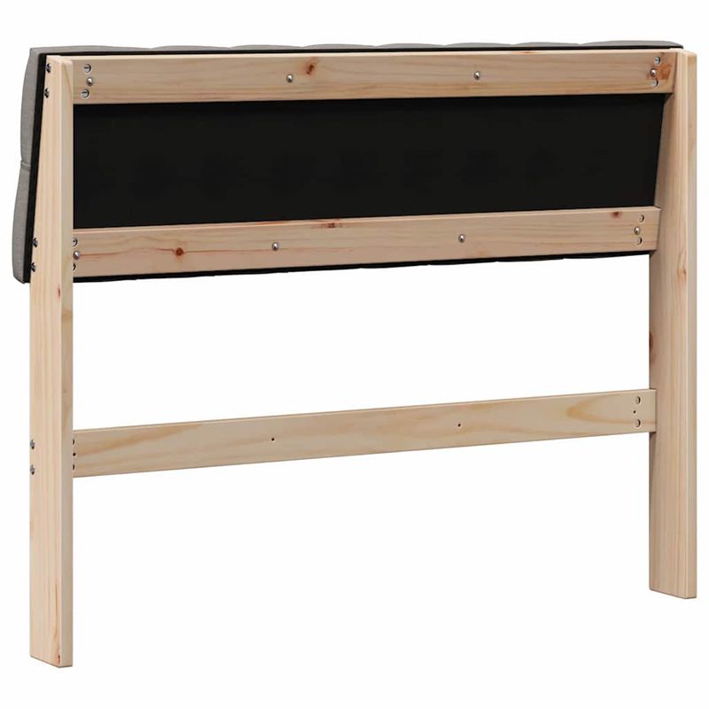 Casa si Gradina - Mobilier - Paturi si accesorii - Accesorii paturi - Tablie de pat tapitata Gri taupe 100 cm Lemn de pin masiv - Infinity.ro