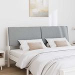 Casa si Gradina - Mobilier - Paturi si accesorii - Accesorii paturi - Tablie de pat tapitata Gri deschis 180 cm Lemn de pin masiv - Infinity.ro