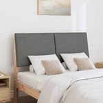Casa si Gradina - Mobilier - Paturi si accesorii - Accesorii paturi - Tablie de pat tapitata Gri inchis 120 cm Lemn de pin masiv - Infinity.ro