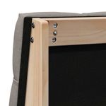 Casa si Gradina - Mobilier - Paturi si accesorii - Accesorii paturi - Tablie de pat tapitata Gri taupe 100 cm Lemn de pin masiv - Infinity.ro