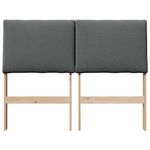 Casa si Gradina - Mobilier - Paturi si accesorii - Accesorii paturi - Tablie de pat tapitata Gri inchis 120 cm Lemn de pin masiv - Infinity.ro