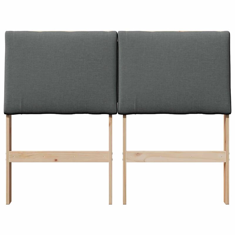 Casa si Gradina - Mobilier - Paturi si accesorii - Accesorii paturi - Tablie de pat tapitata Gri inchis 120 cm Lemn de pin masiv - Infinity.ro