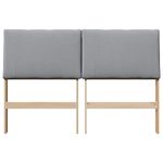 Casa si Gradina - Mobilier - Paturi si accesorii - Accesorii paturi - Tablie de pat tapitata Gri deschis 150 cm Lemn de pin masiv - Infinity.ro