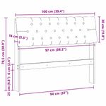 Casa si Gradina - Mobilier - Paturi si accesorii - Accesorii paturi - Tablie de pat tapitata Gri taupe 100 cm Lemn de pin masiv - Infinity.ro
