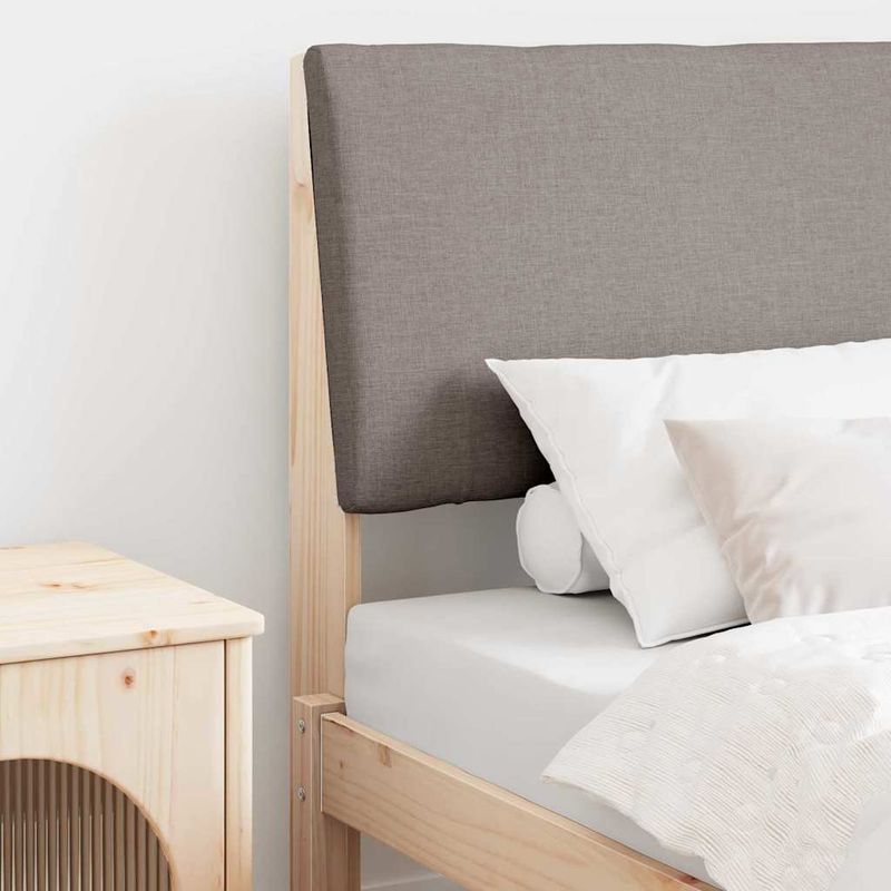 Casa si Gradina - Mobilier - Paturi si accesorii - Accesorii paturi - Tablie de pat tapitata Gri taupe 80 cm Lemn de pin masiv - Infinity.ro