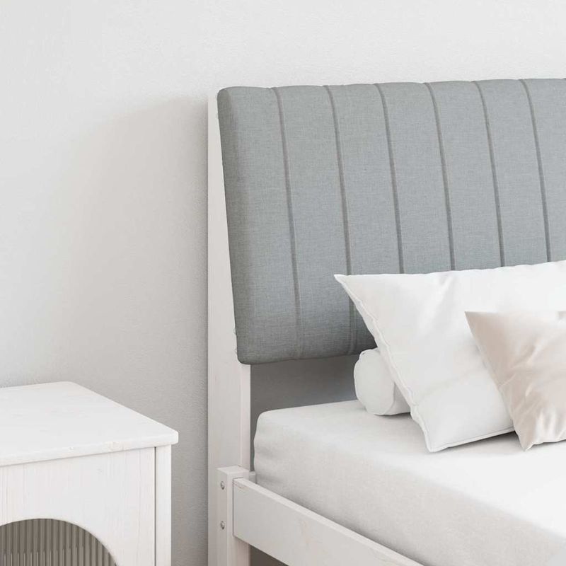 Casa si Gradina - Mobilier - Paturi si accesorii - Accesorii paturi - Tablie de pat tapitata Gri deschis 160 cm Lemn de pin masiv - Infinity.ro