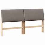 Casa si Gradina - Mobilier - Paturi si accesorii - Accesorii paturi - Tablie de pat tapitata Gri taupe 200 cm Lemn de pin masiv - Infinity.ro