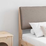 Casa si Gradina - Mobilier - Paturi si accesorii - Accesorii paturi - Tablie de pat tapitata Gri taupe 200 cm Lemn de pin masiv - Infinity.ro