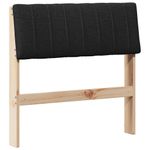 Casa si Gradina - Mobilier - Paturi si accesorii - Accesorii paturi - Tablie de pat tapitata Negru 75 cm Lemn de pin masiv - Infinity.ro