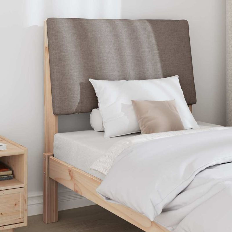 Casa si Gradina - Mobilier - Paturi si accesorii - Accesorii paturi - Tablie de pat tapitata Gri taupe 80 cm Lemn de pin masiv - Infinity.ro