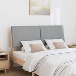 Casa si Gradina - Mobilier - Paturi si accesorii - Accesorii paturi - Tablie de pat tapitata Gri deschis 140 cm Lemn de pin masiv - Infinity.ro