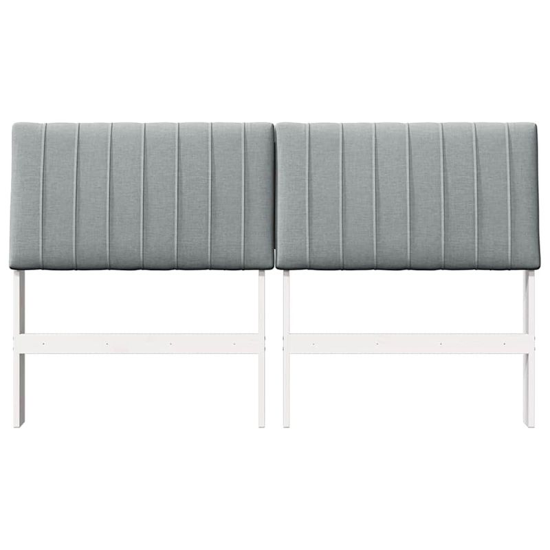 Casa si Gradina - Mobilier - Paturi si accesorii - Accesorii paturi - Tablie de pat tapitata Gri deschis 160 cm Lemn de pin masiv - Infinity.ro