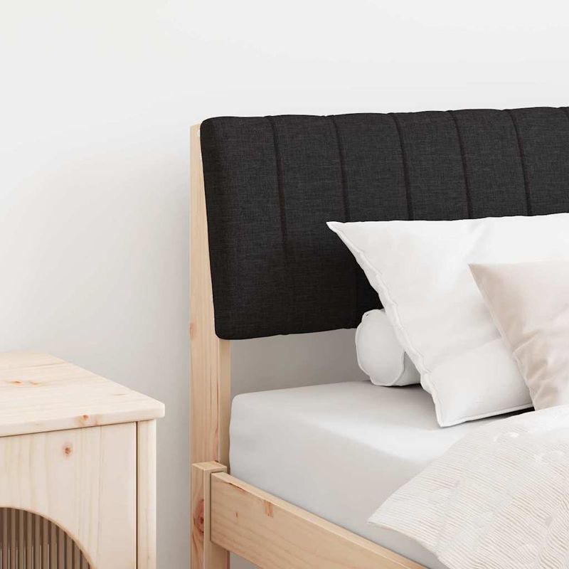 Casa si Gradina - Mobilier - Paturi si accesorii - Accesorii paturi - Tablie de pat tapitata Negru 75 cm Lemn de pin masiv - Infinity.ro
