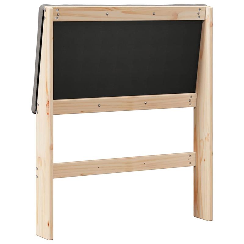 Casa si Gradina - Mobilier - Paturi si accesorii - Accesorii paturi - Tablie de pat tapitata Gri taupe 80 cm Lemn de pin masiv - Infinity.ro