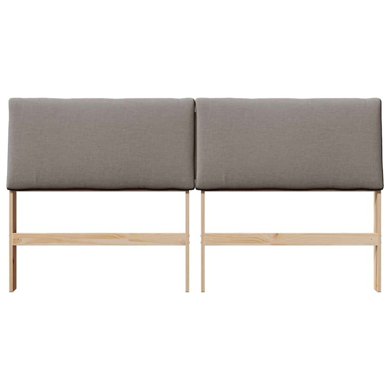 Casa si Gradina - Mobilier - Paturi si accesorii - Accesorii paturi - Tablie de pat tapitata Gri taupe 200 cm Lemn de pin masiv - Infinity.ro