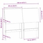 Casa si Gradina - Mobilier - Paturi si accesorii - Accesorii paturi - Tablie de pat tapitata Gri inchis 120 cm Lemn de pin masiv - Infinity.ro