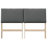 Casa si Gradina - Mobilier - Paturi si accesorii - Accesorii paturi - Tablie de pat tapitata Gri inchis 140 cm Lemn de pin masiv - Infinity.ro