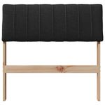 Casa si Gradina - Mobilier - Paturi si accesorii - Accesorii paturi - Tablie de pat tapitata Negru 75 cm Lemn de pin masiv - Infinity.ro