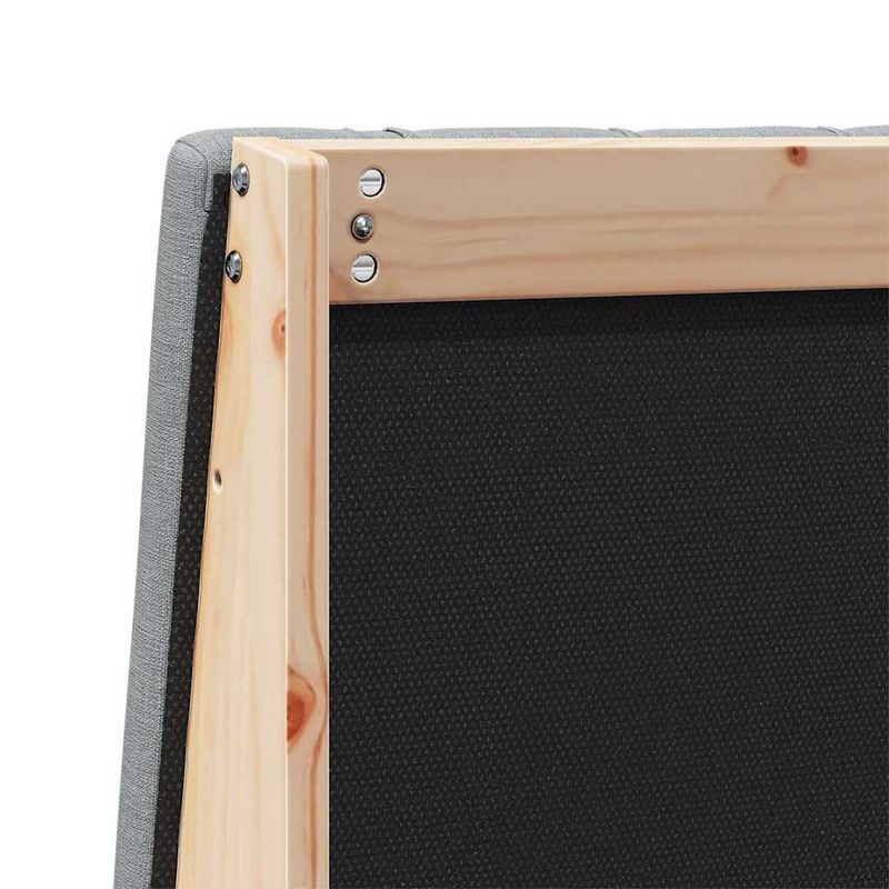 Casa si Gradina - Mobilier - Paturi si accesorii - Accesorii paturi - Tablie de pat tapitata Gri deschis 200 cm Lemn de pin masiv - Infinity.ro