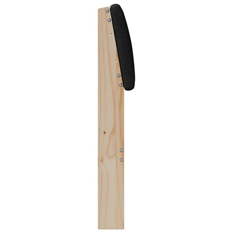 Casa si Gradina - Mobilier - Paturi si accesorii - Accesorii paturi - Tablie de pat tapitata Negru 75 cm Lemn de pin masiv - Infinity.ro