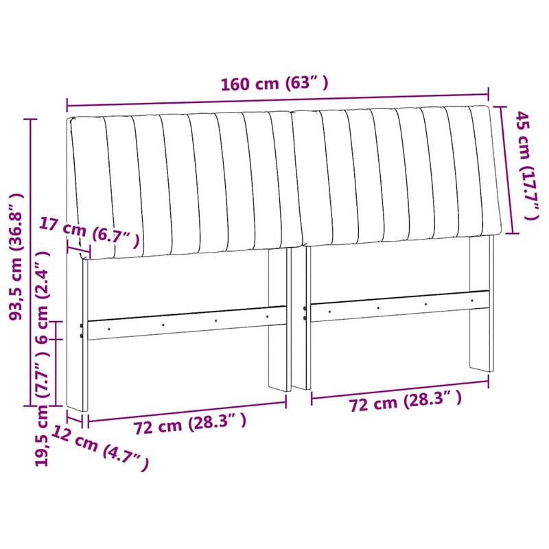 Casa si Gradina - Mobilier - Paturi si accesorii - Accesorii paturi - Tablie de pat tapitata Gri deschis 160 cm Lemn de pin masiv - Infinity.ro
