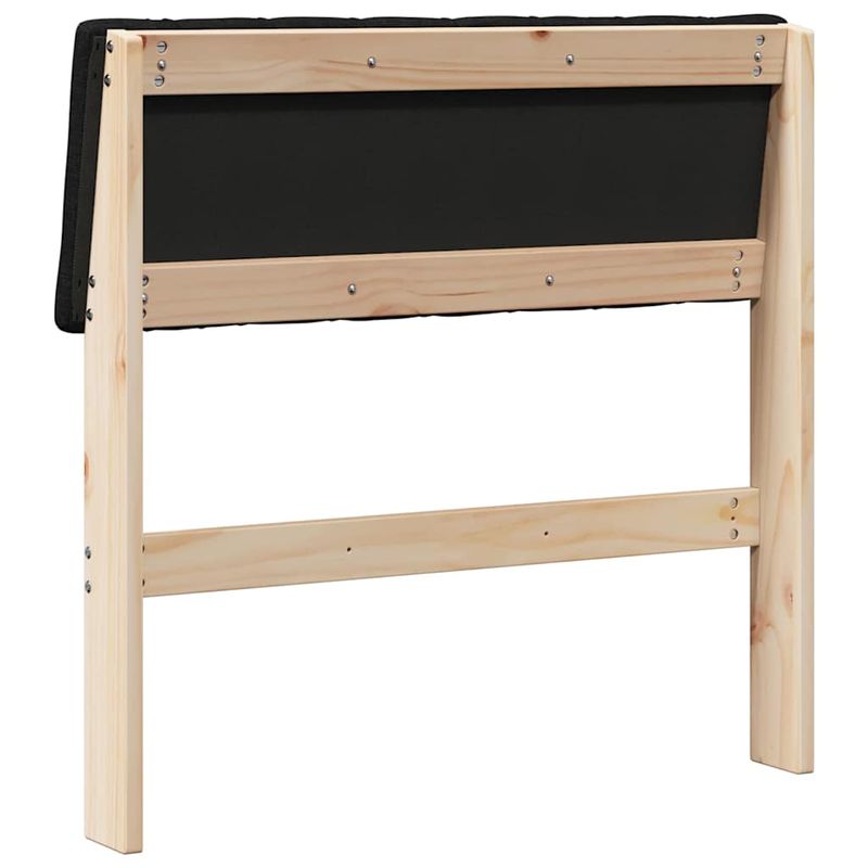 Casa si Gradina - Mobilier - Paturi si accesorii - Accesorii paturi - Tablie de pat tapitata Negru 75 cm Lemn de pin masiv - Infinity.ro
