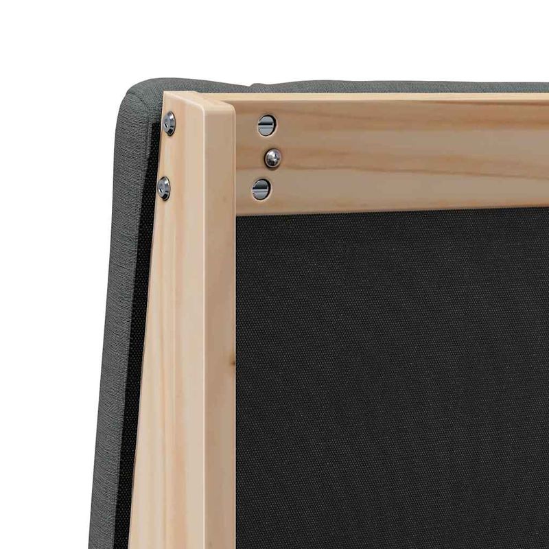 Casa si Gradina - Mobilier - Paturi si accesorii - Accesorii paturi - Tablie de pat tapitata Gri inchis 140 cm Lemn de pin masiv - Infinity.ro
