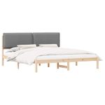 Casa si Gradina - Mobilier - Paturi si accesorii - Paturi - Cadru de pat cu tablie tapitata Gri deschis 180 x 200 cm - Infinity.ro